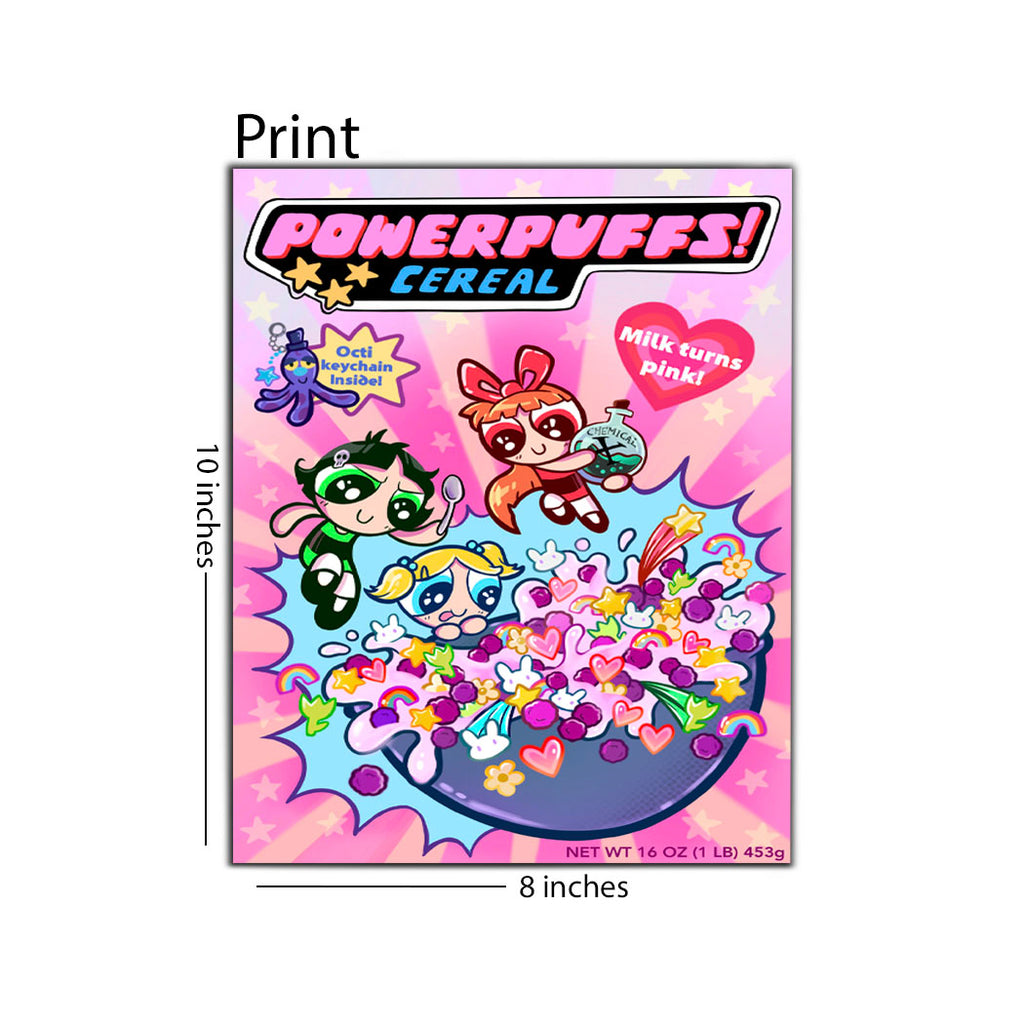 Powerpuff Girls Cereal Spoof 8x10 Print