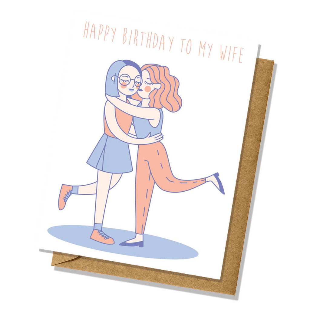 Happy Birthday Wife Gay Pride Card