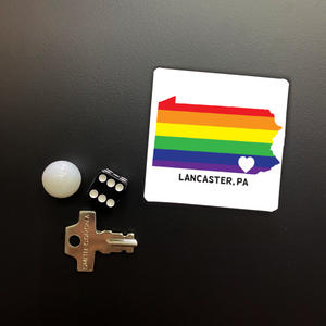 Pa Pride Flag Square Magnet