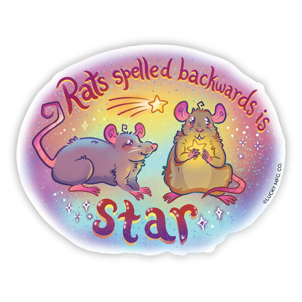 Rats Spelled Backwards Is Star Sticker – Madcap & Co