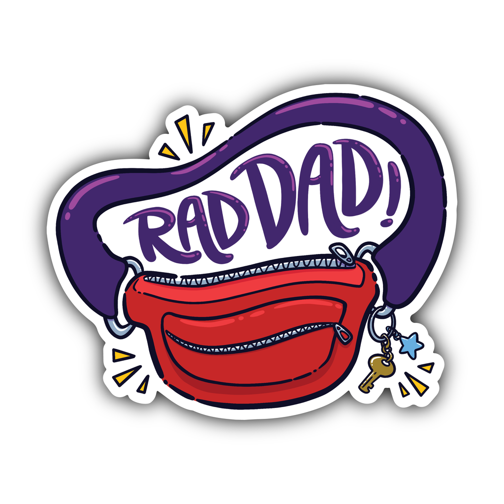 "Rad Dad!" Fanny Pack Vinyl Sticker
