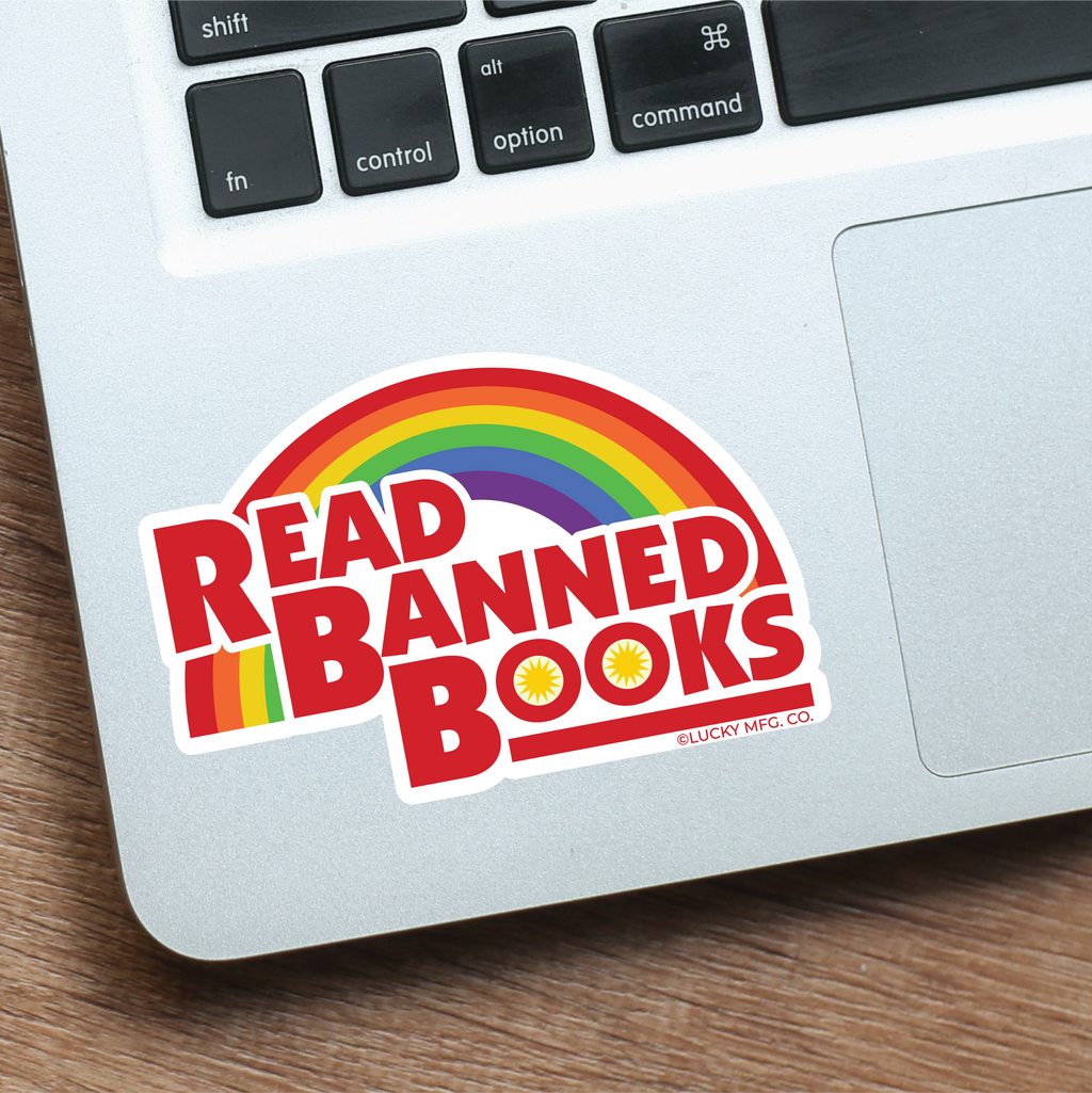 Read Banned Books Vinyl Sticker