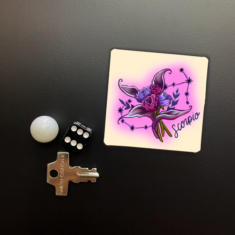 Scorpio Zodiac Sign Square Magnet