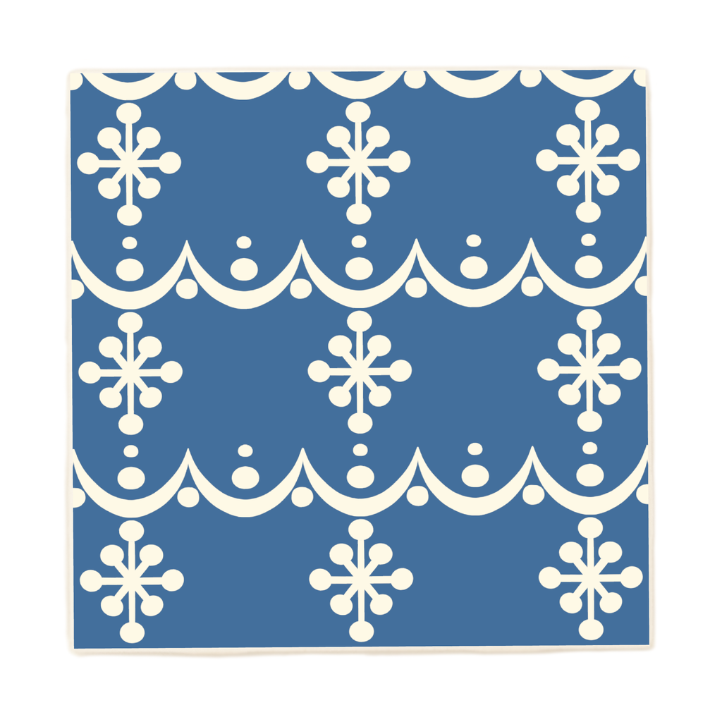 Snowflake Garland Holiday Pyrex Inspired Coaster
