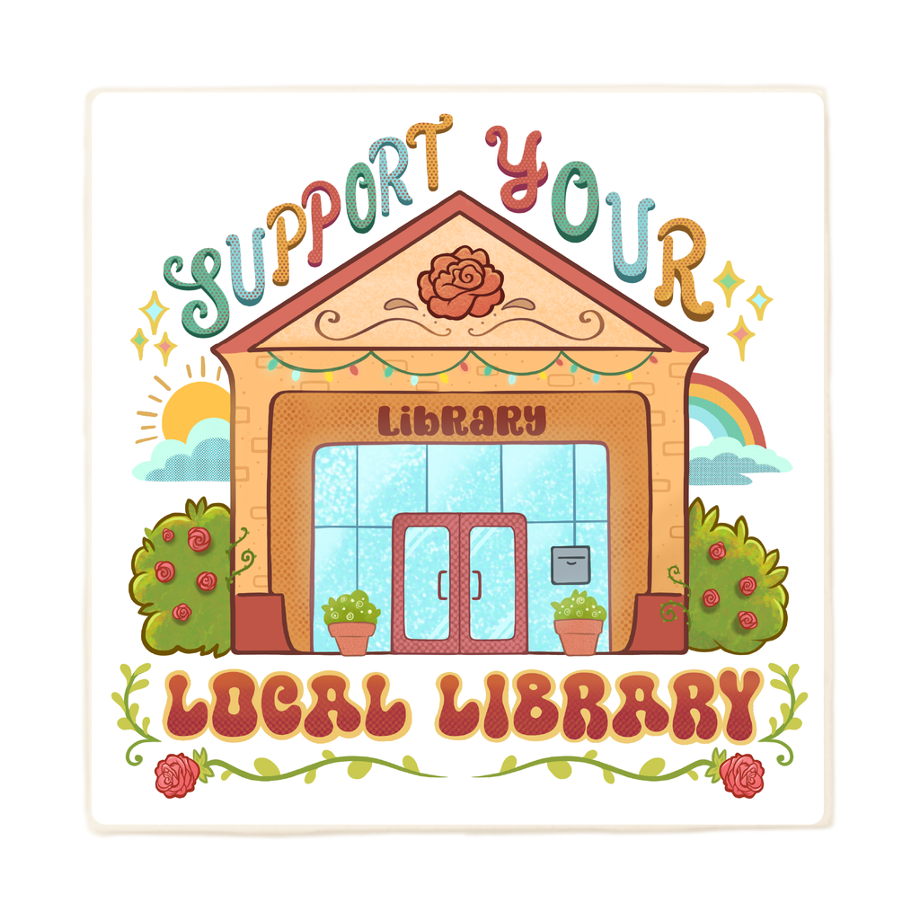 Support Your Local Library Coaster