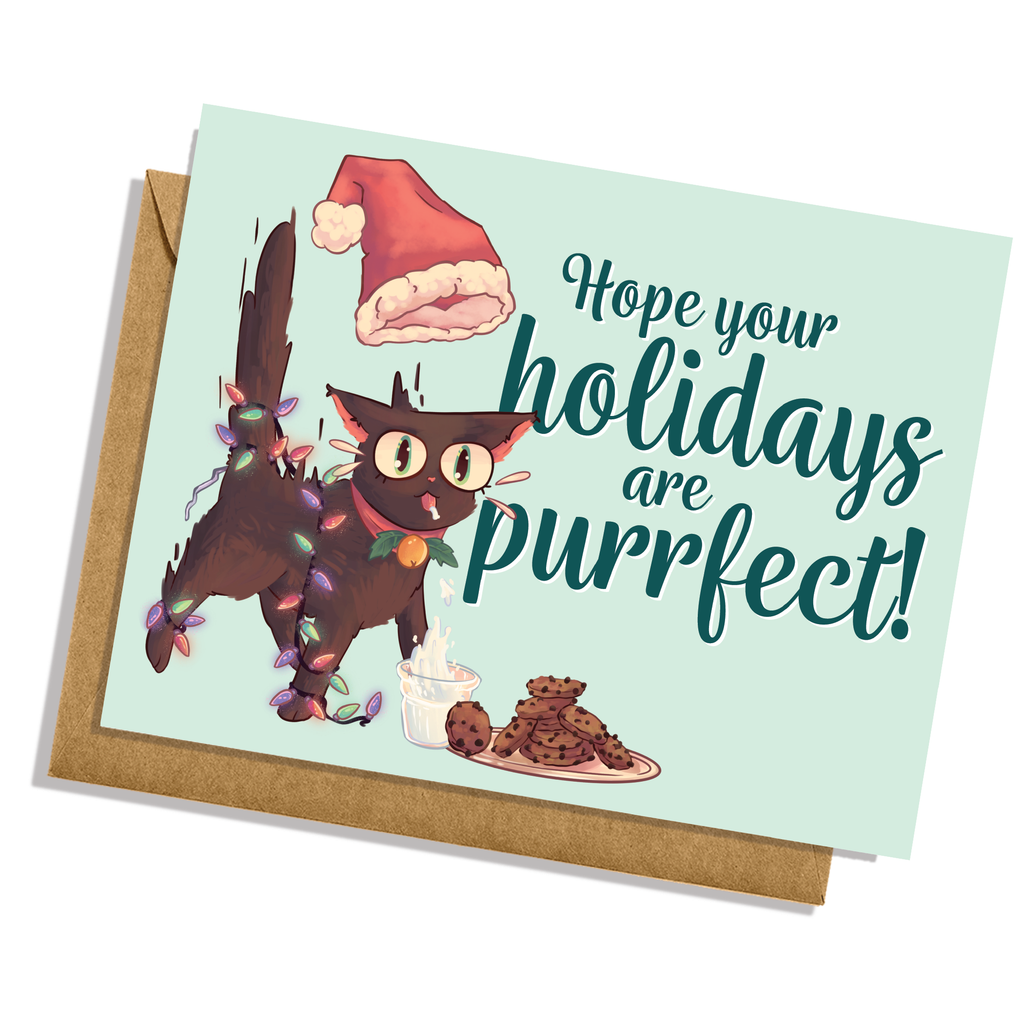 "Hope Your Holidays Are Purrfect" Holiday Card