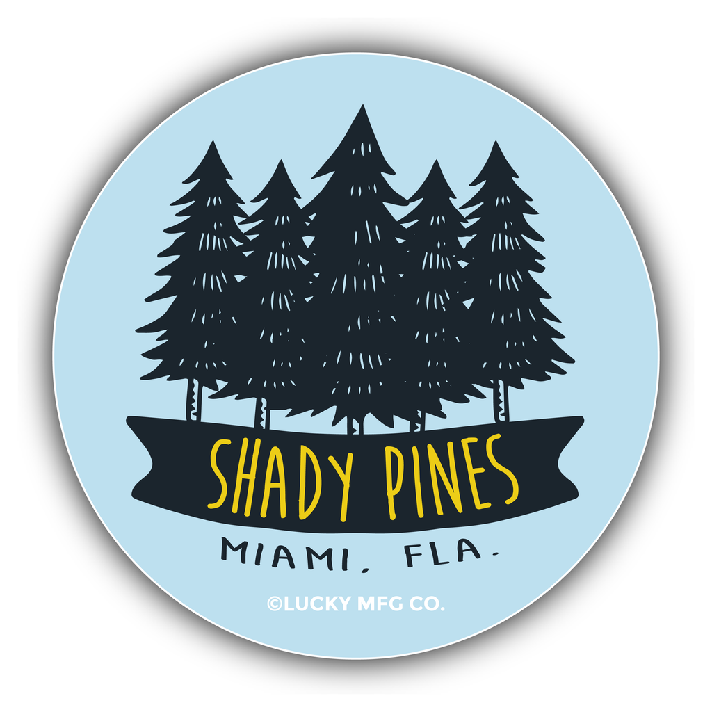 Shady Pines Logo Golden Girls Vinyl Sticker