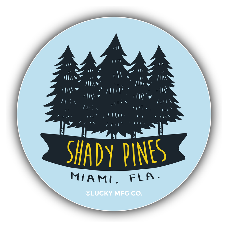Shady Pines Logo Golden Girls Vinyl Sticker