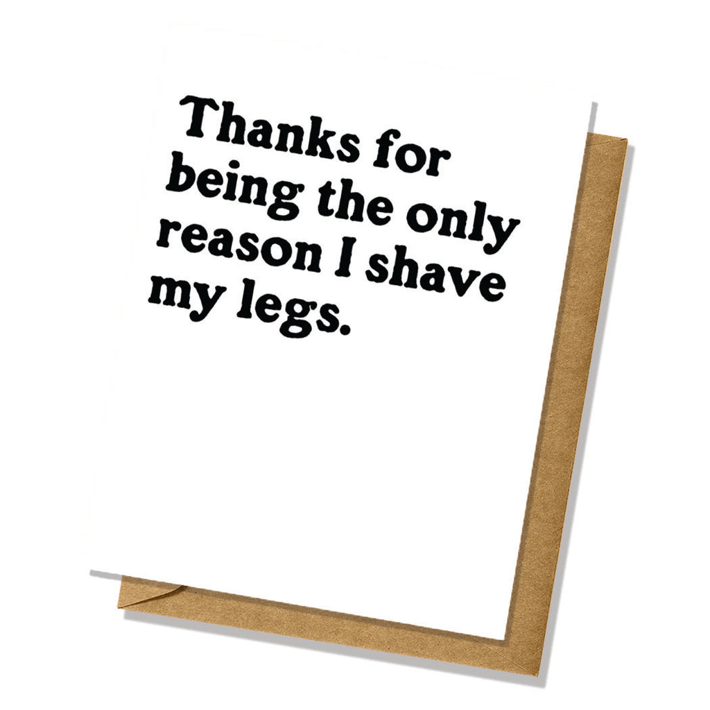 Thank You Card - Shave My Legs