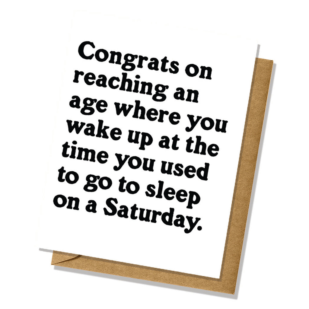 Sleep Habits - Birthday Card