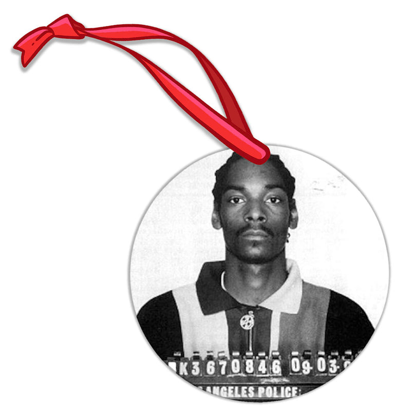 Snoop Dogg Mugshot Round Ornament