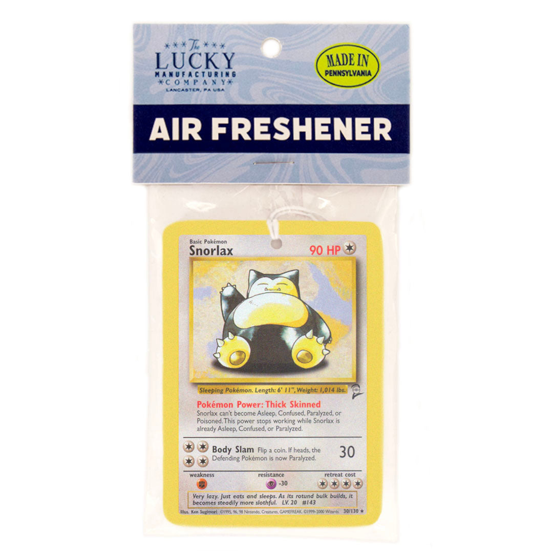 pokemon snorlax cards Snorlax Pokemon Card Air Freshener – Madcap & Co