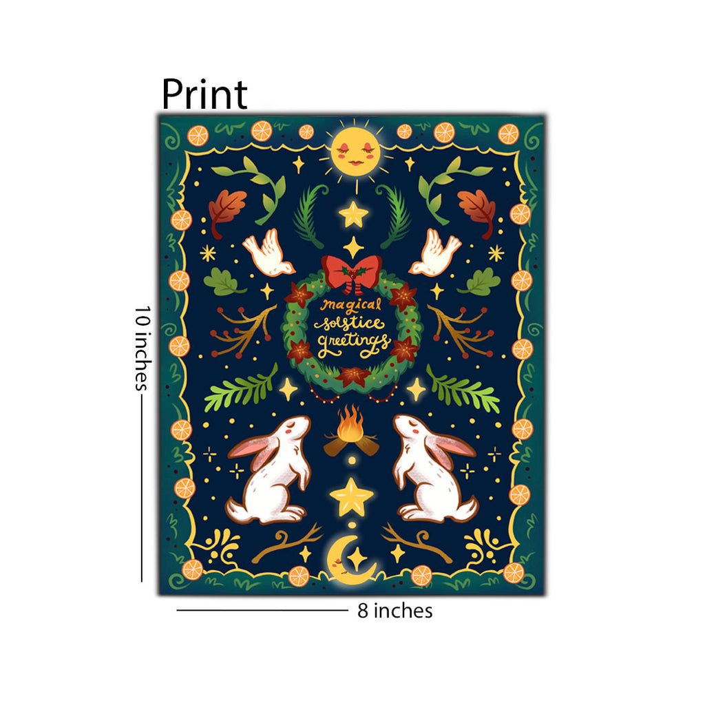 Magical Solstice Greetings 8 x 10 Print