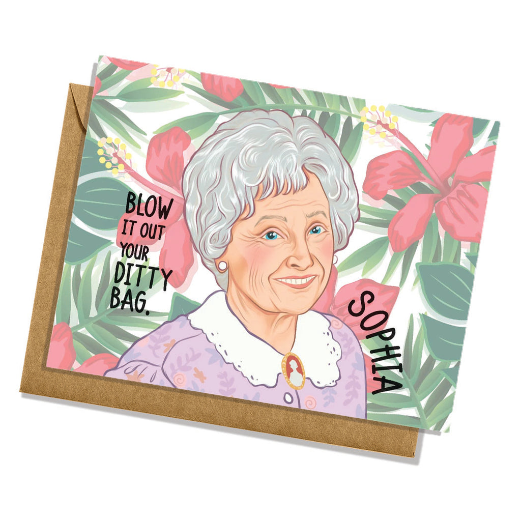 "Blow it Out Your Ditty Bag" Golden Girls Greeting Card Sophia Petrillo