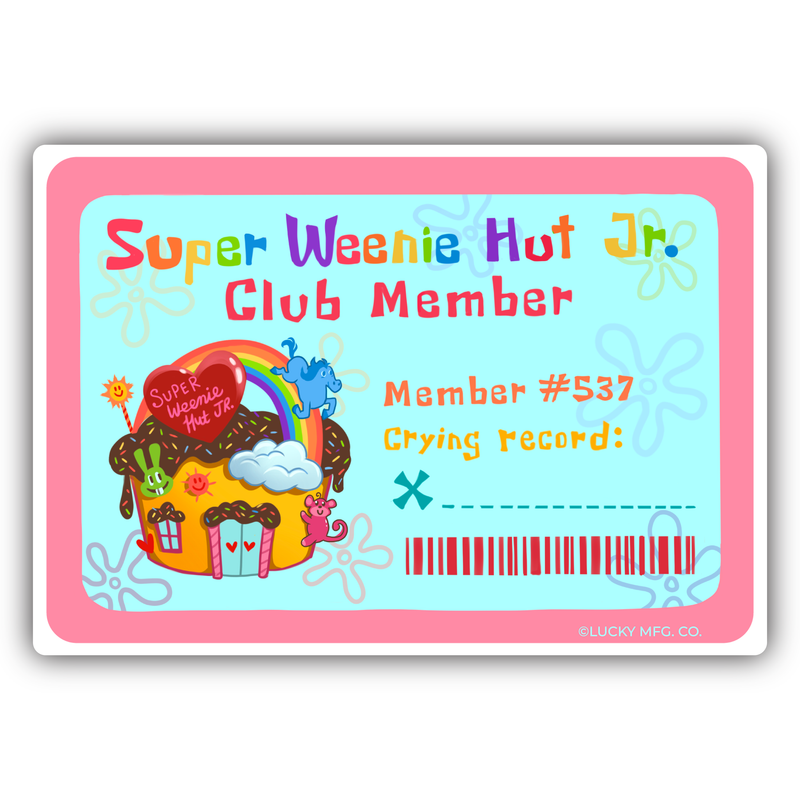 Weenie Hut Junior ID Card Illustrated Vinyl Sticker