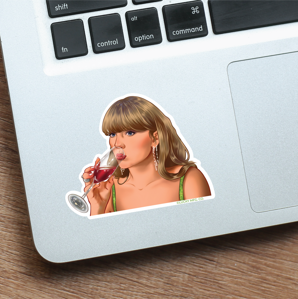 Taylor Swift Golden Globes Reaction Meme Vinyl Sticker