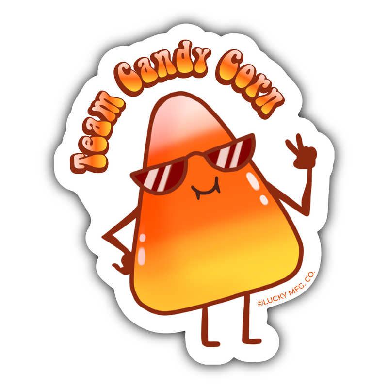 Team Candy Corn Illustrated Vinyl Sticker