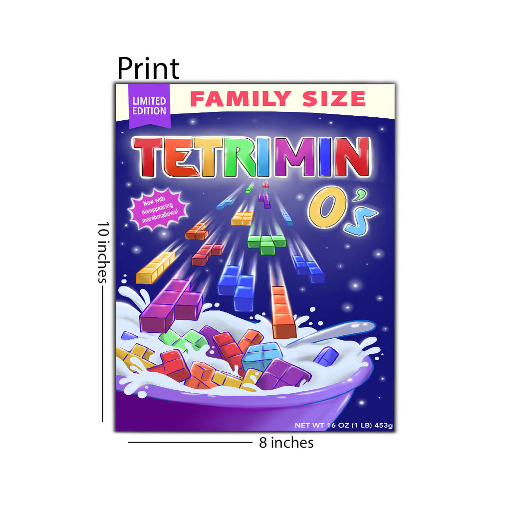 Tetris Cereal Spoof 8x10 Print