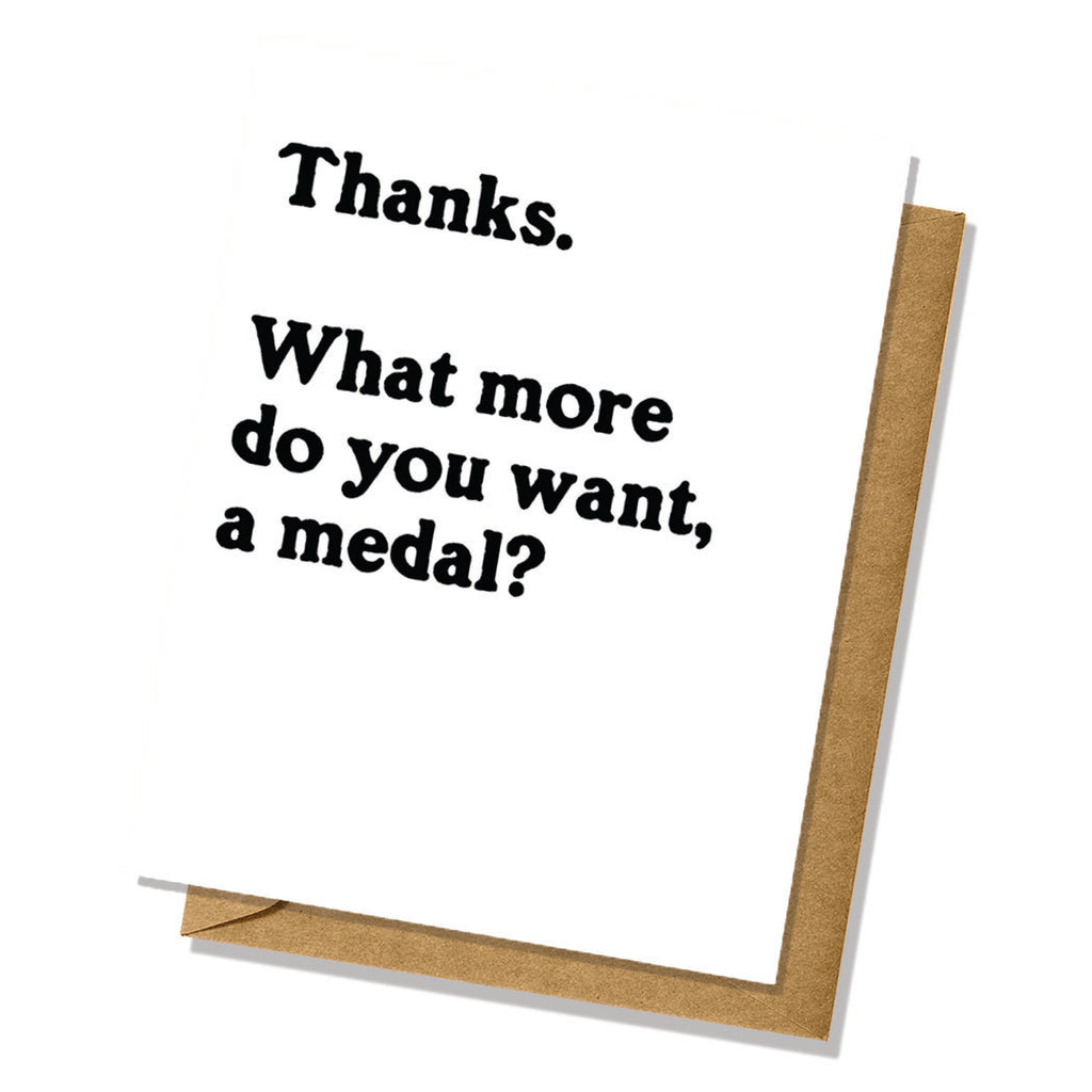 Thank You Card - Medal
