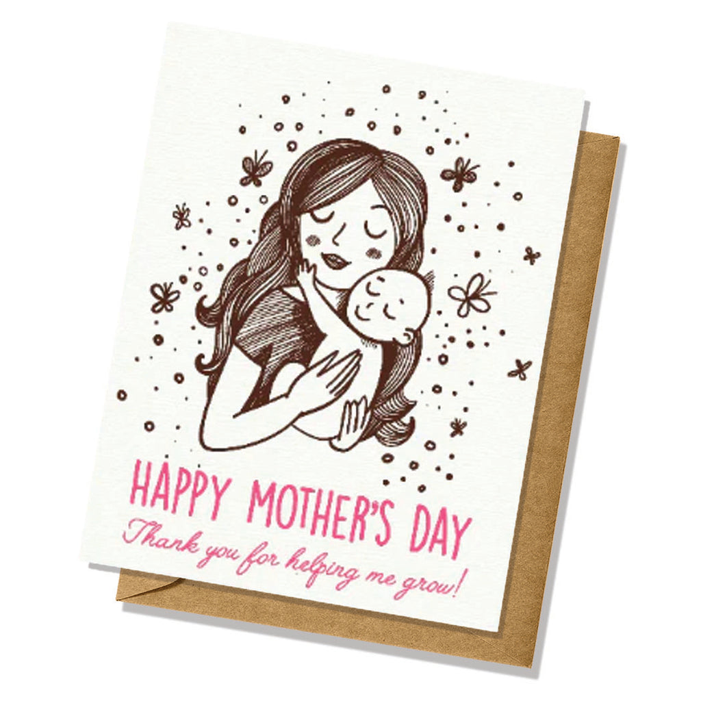 Thank You For Helping Me Grow Mother's Day Card