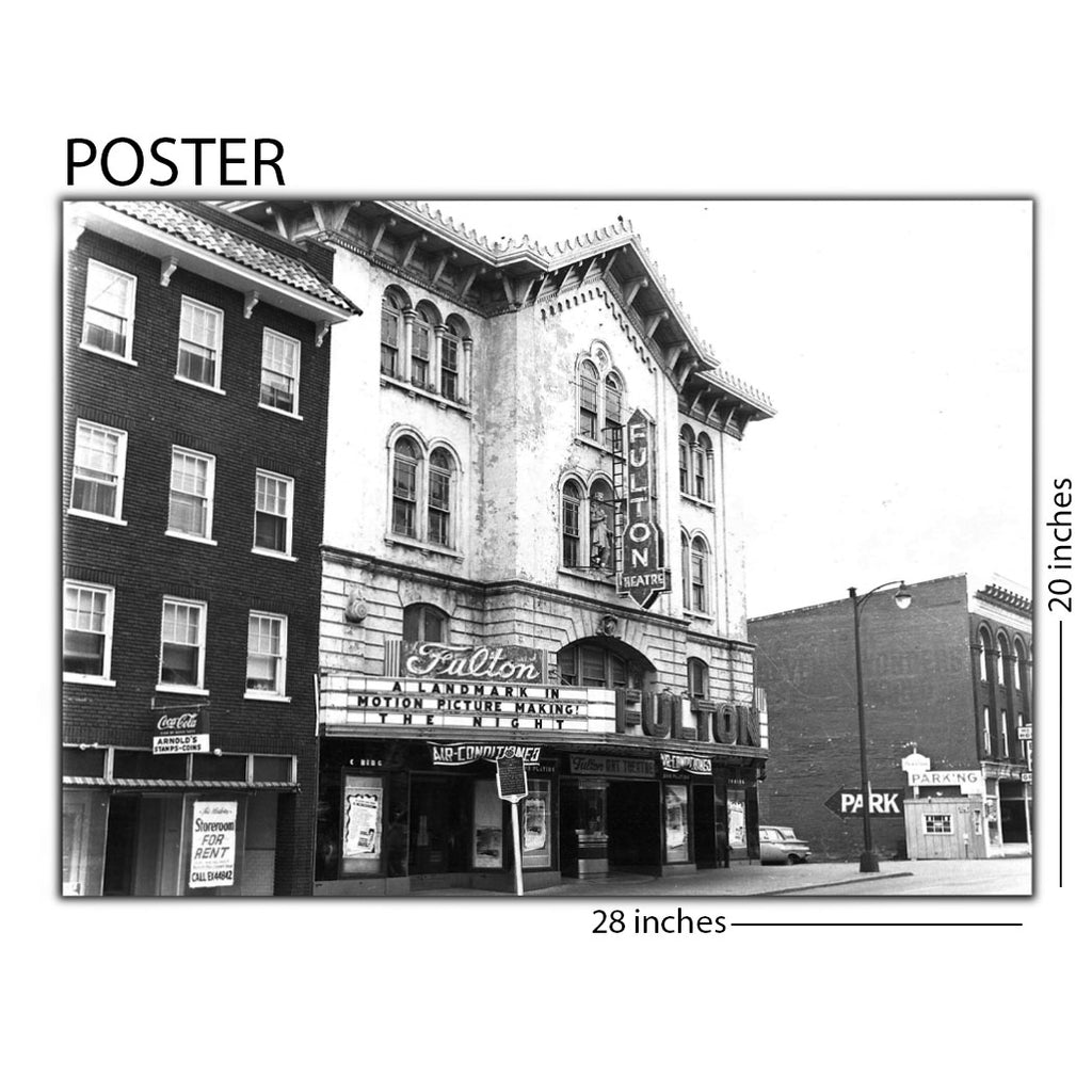 Vintage Lancaster, PA Fulton Theatre 20 x 28 Poster