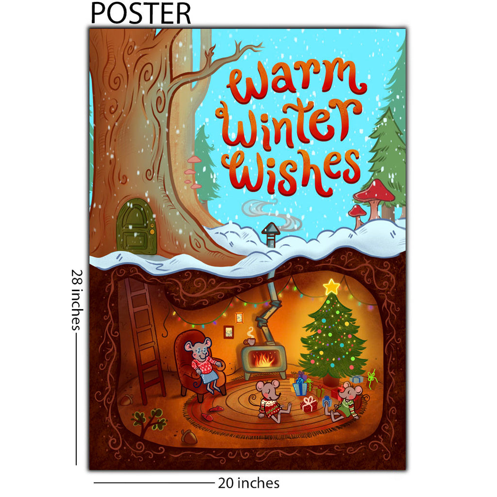 Warm Winter Wishes 20 x 28 Poster