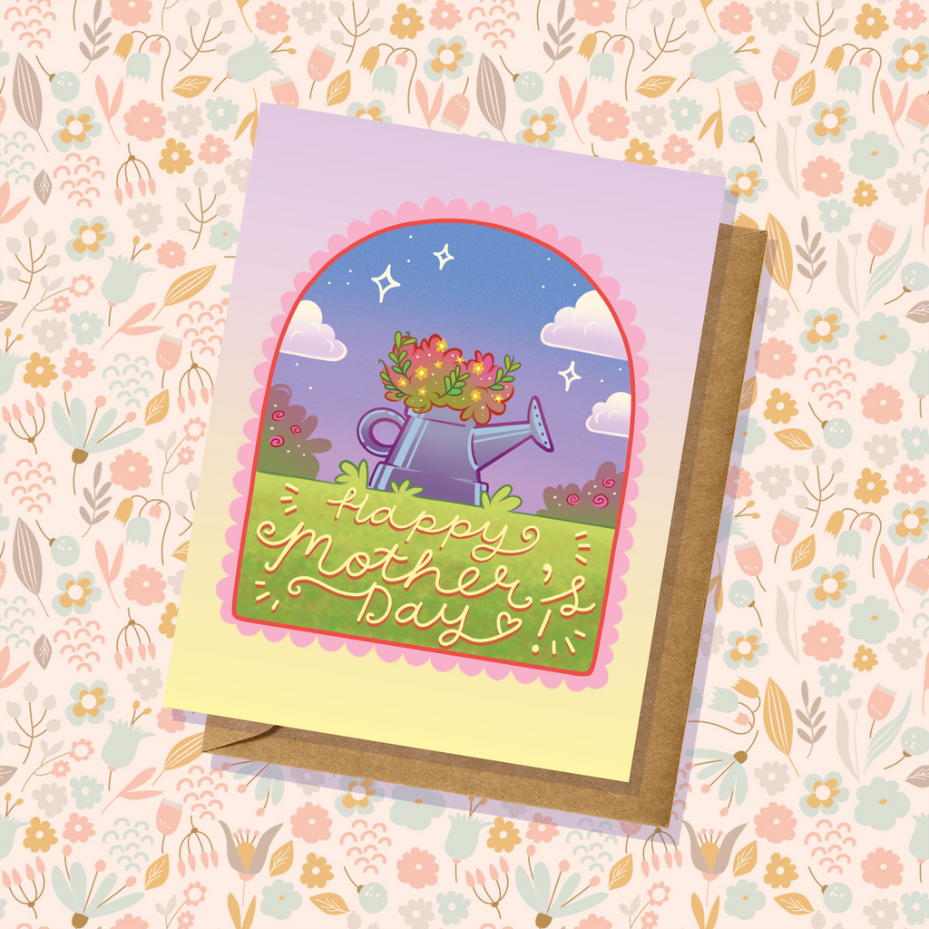 Happy Mother's Day Watering Can Card