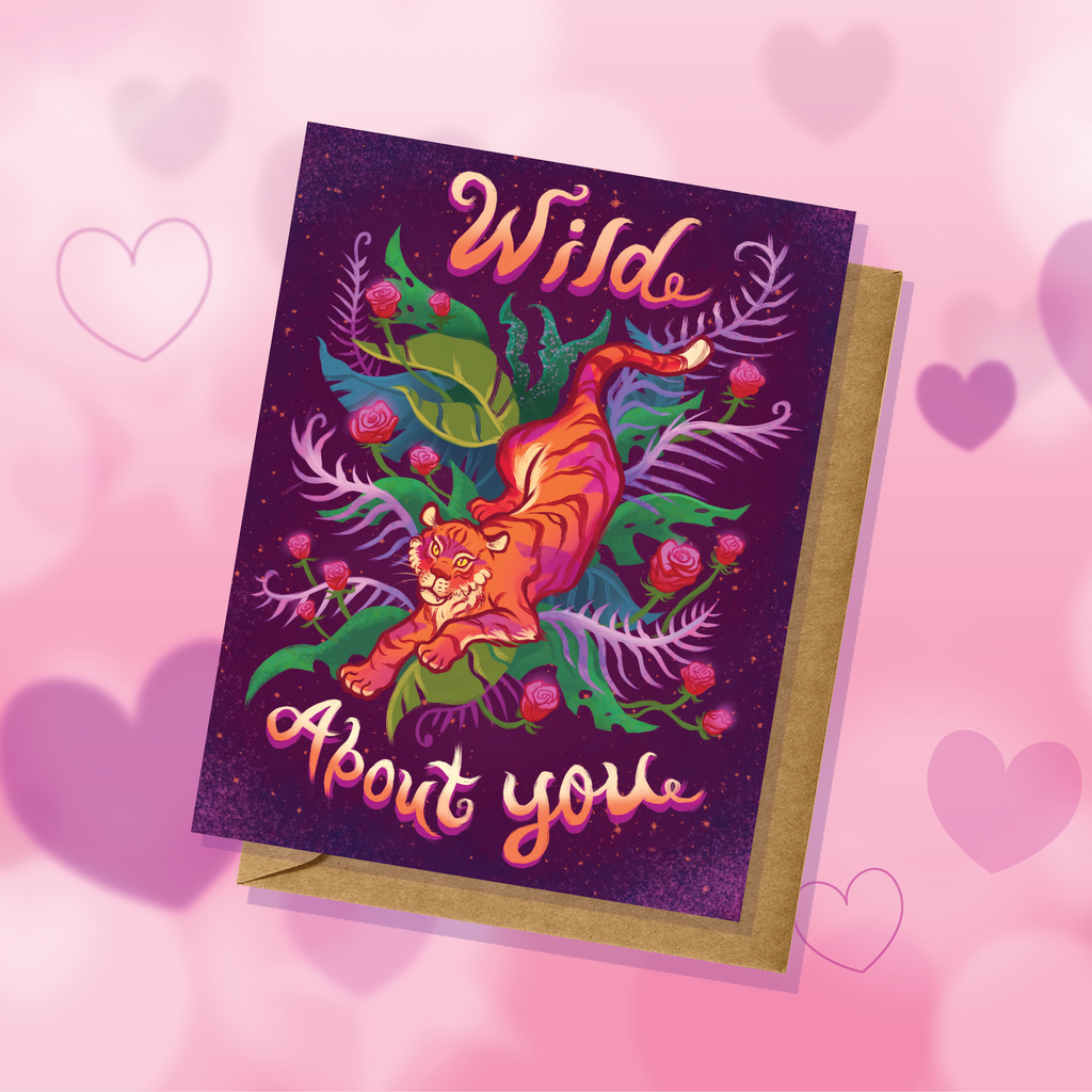 Wild About You Valentine's Day Greeting Card