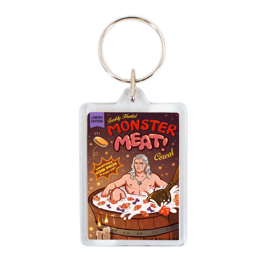 Witcher Game Cereal Plastic Keychain