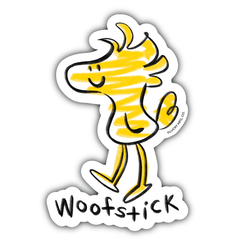 Woofstick Parody Cartoon Vinyl Sticker