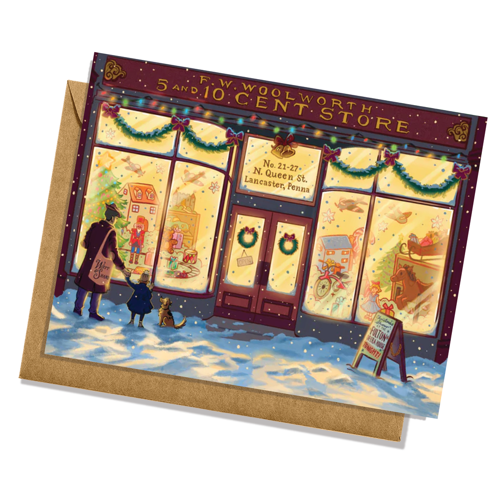Woolworth Lancaster, PA Illustration Holiday Card