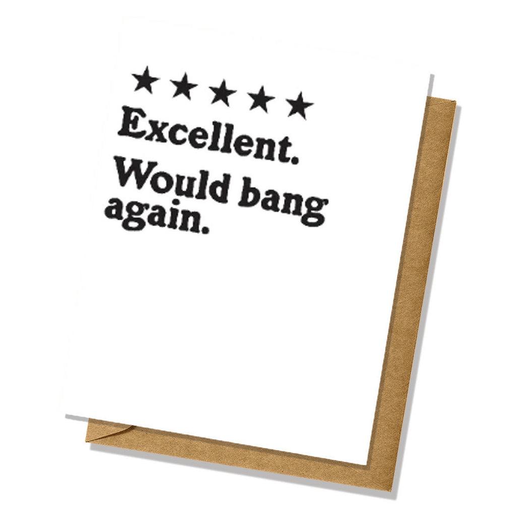 Would Bang Again Card - Funny Valentine's Day Card - Adult Humor - Dirty Humor
