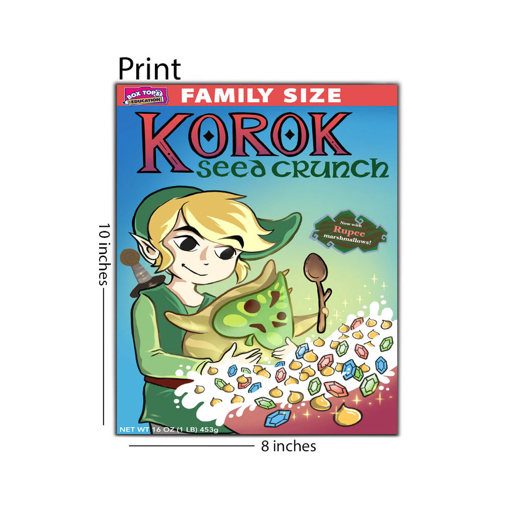 Legend of Zelda Cereal Spoof 8x10 Print