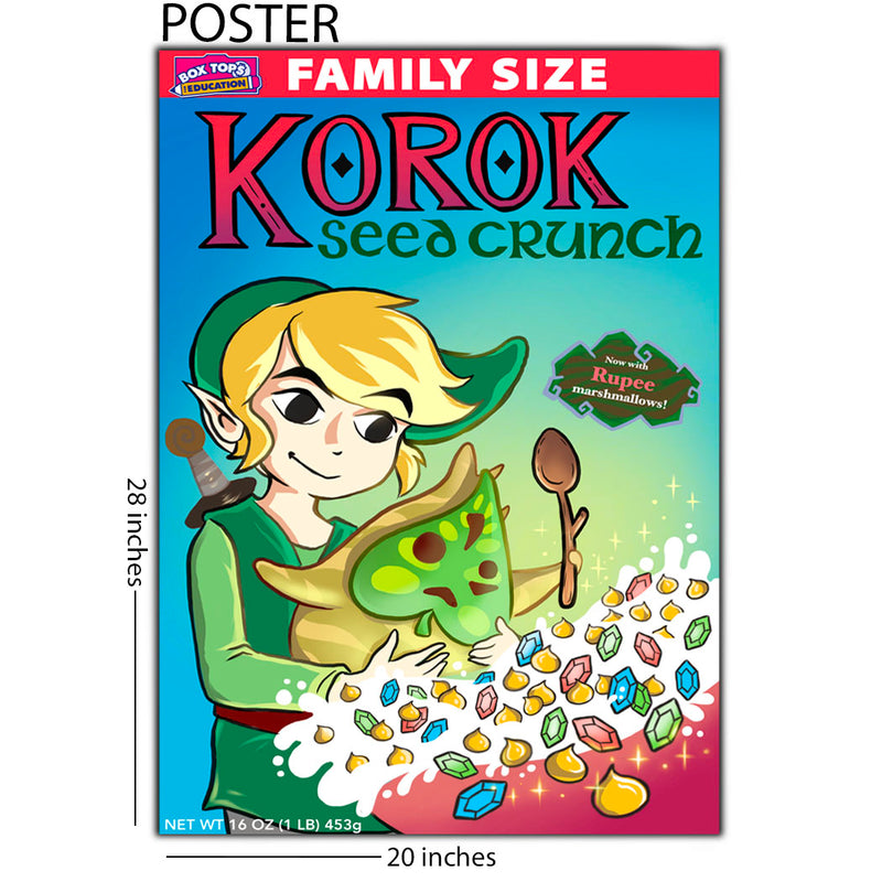 KOROページ Korok Cereal 20 x 28 Gaming Poster – Madcap & Co