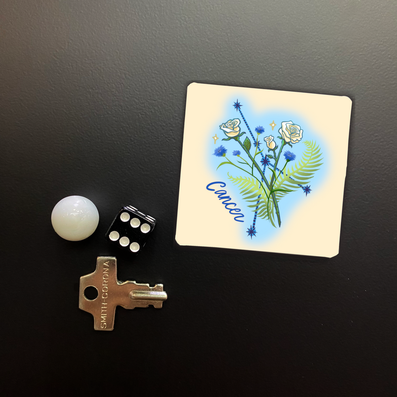 Cancer Zodiac Sign Square Magnet