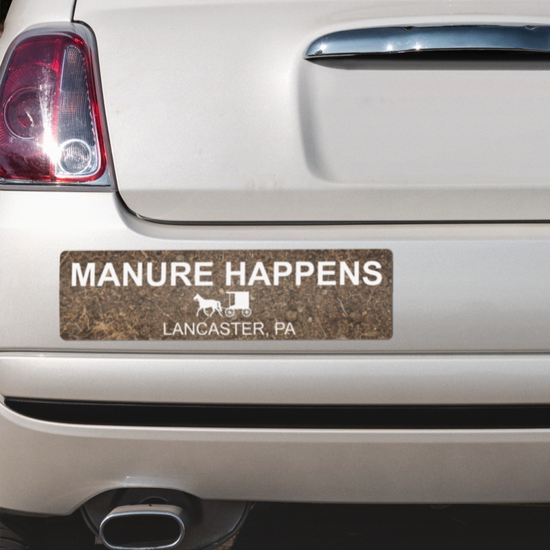 Sticker Manuring Manure Happens Bumper Sticker – Madcap & Co