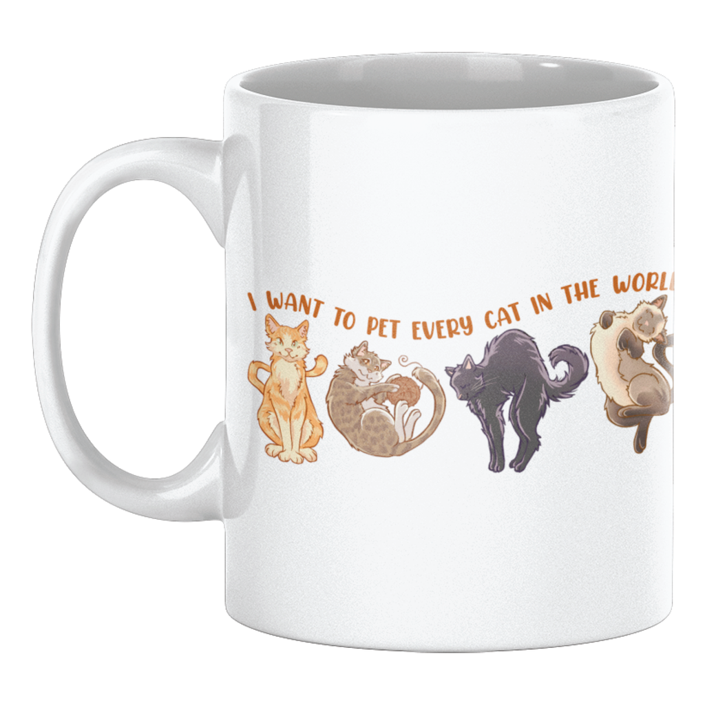 "I Want to Pet Every Cat" Mug