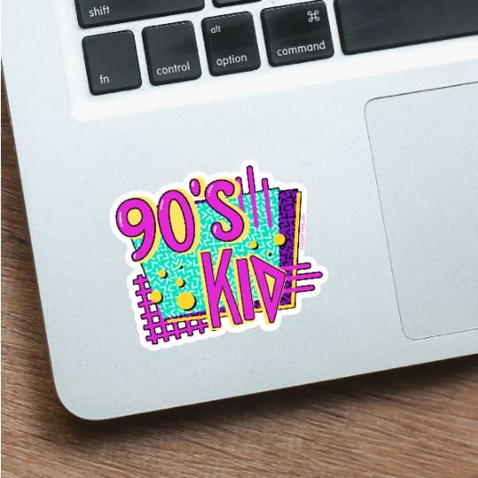 90s Kid Sticker || Nostalgia || Throwback || Born in the 90s || Y2K || Millennial || Gen Z || Waterproof Decal For Laptop Car Water Bottle -