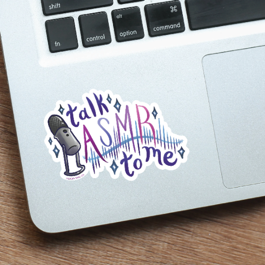"Talk ASMR To Me" Microphone Vinyl Sticker