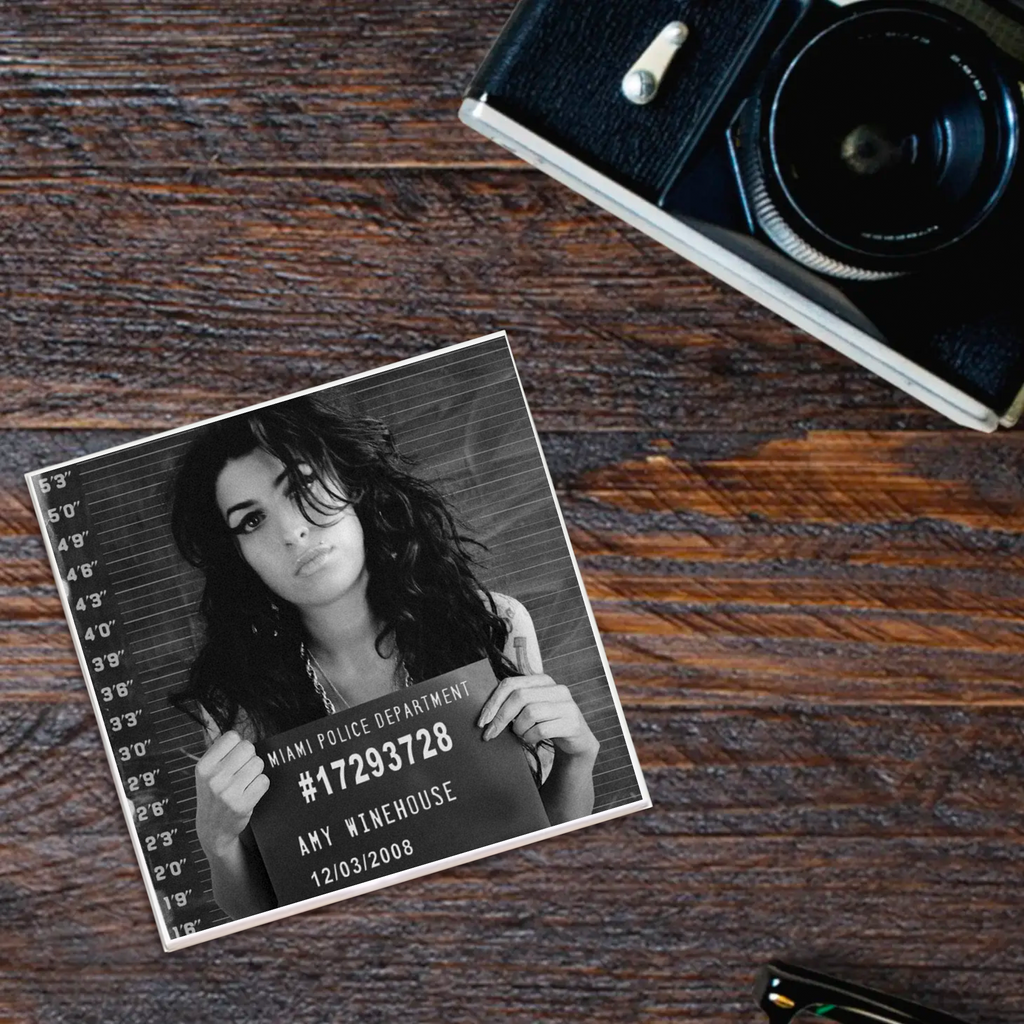 Amy Winehouse Mugshot Coaster