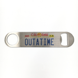 "OUTATIME" Back to the Future Bottle Opener