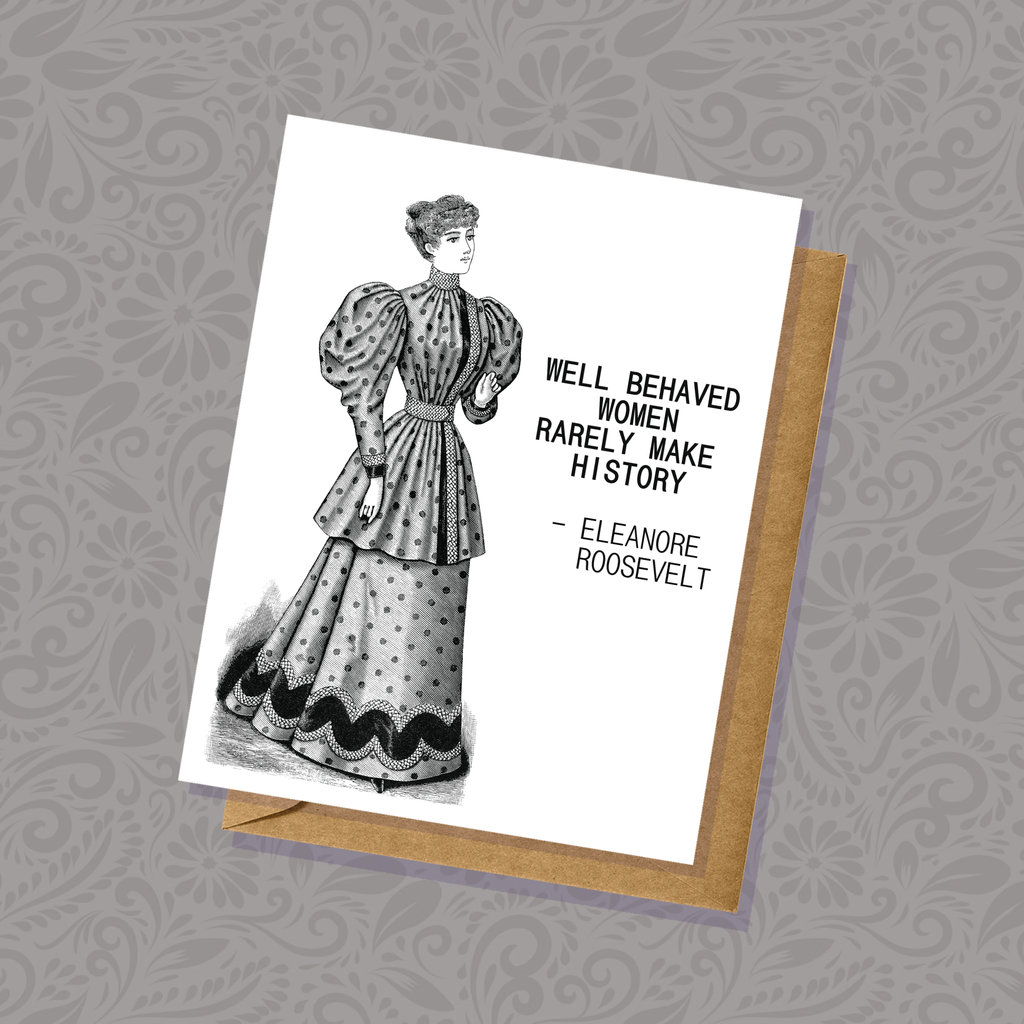 Vintage Eleanore Roosevelt Inspirational Quote Greeting Card