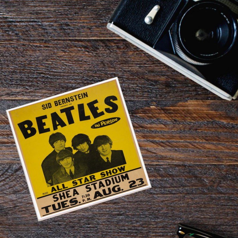 The Beatles Vintage Ticket Poster Coaster