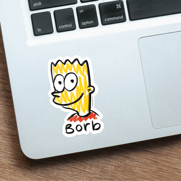 Borb Parody Cartoon Vinyl Sticker – Madcap & Co