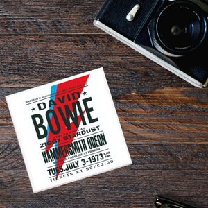 David Bowie Vintage Ticket Poster Coaster