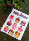 Cupcake Vinyl Sticker Sheet