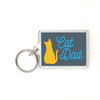 Cat Dad Plastic Keychain