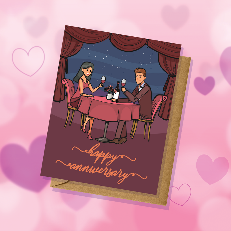 Date Night Couple Anniversary Card