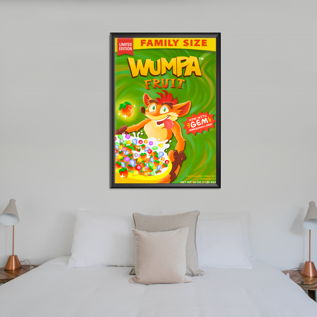 Crash Bandicoot Cereal 20 x 28 Gaming Poster