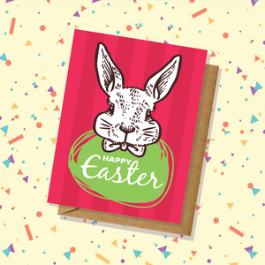 Etched Rabbit Easter Card
